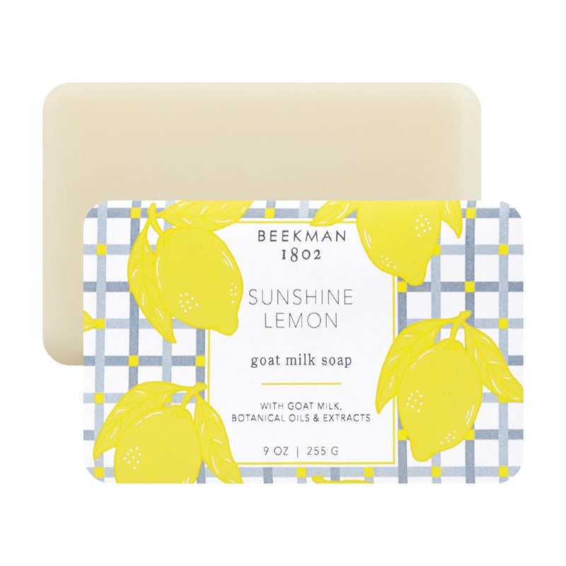 Beekman 1802 Goat Milk Soap Bar with Botanical Oils & Shea Butter - 9 oz - Gently Moisturizes, Exfoliates, and Nourishes for Soft, Healthy Skin - Cruelty-Free - Packaging May Vary