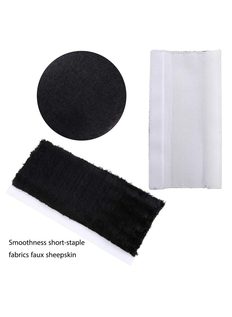 Y&D 4 Packs Car Seat Belt Pads Cover, Soft Comfort Comfortable Genuine Sheepskin Safety Strap Cover Shoulder Pad For Adult & Kid Use, Also Good Backpack, Bag More - Image 3