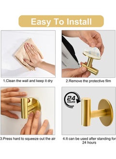 CityRiya-Long Adhesive Hook Self Adhesive Wall Hooks Heavy Duty Waterproof Adhesive Hooks for Hanging Towel Holder Coat Hooks Wall Mounted for Bathroom Kitchen  - Image 5