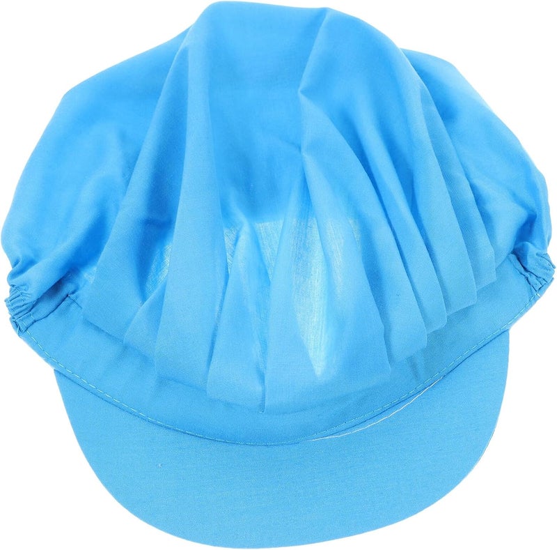 Unisex Chef Hat Food Service Hair Net Cooking Kitchen Work Cap Breathable Mesh Protective Hair Cover for Restaurant and Home Use Blue - Image 1