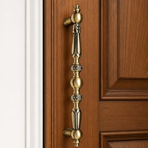 VOLO Main Door Handle/Door Handles for Main Door/Glass Door Handle/Pull Handles, for Home/Office/Hotels (Antique Brass)(Rajwadi Handle) (12" (300mm), 1) - Image 1