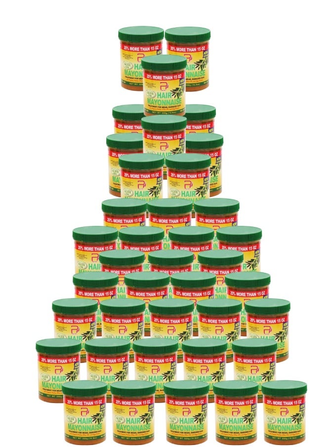 PYRON 39 Pieces Hair Mayonnaise Treatment for Weak & Damaged Hair with Olive Oil 500grams  - Image 1
