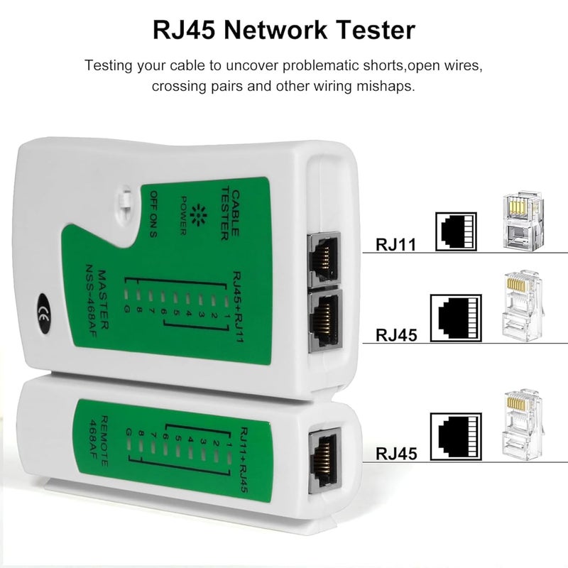 Cp Tech Network Cable Tester, RJ45 And RJ11 Lan Tester, LED Indicators RJ12 CAT5 CAT 6 UTP Ethernet. (Tester) - Image 5