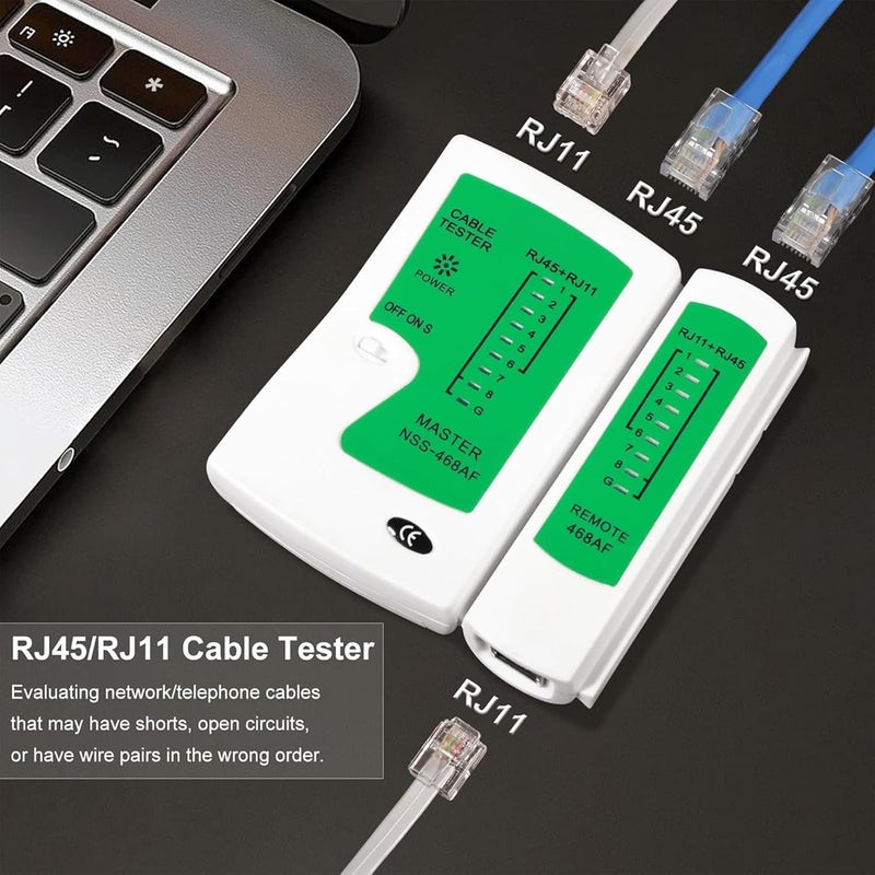Cp Tech Network Cable Tester, RJ45 And RJ11 Lan Tester, LED Indicators RJ12 CAT5 CAT 6 UTP Ethernet. (Tester) - Image 4
