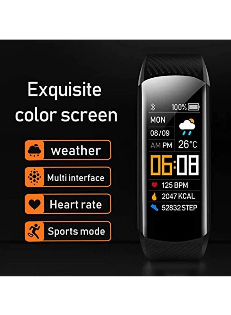 Fitness Tracker Smart Bracelet With Body Temperature Thermometer Oxygen Heart Rate Blood Pressure Monitor Sleep Monitor Step Calorie Counter Pedometer Ip67 Waterproof  - Image 5