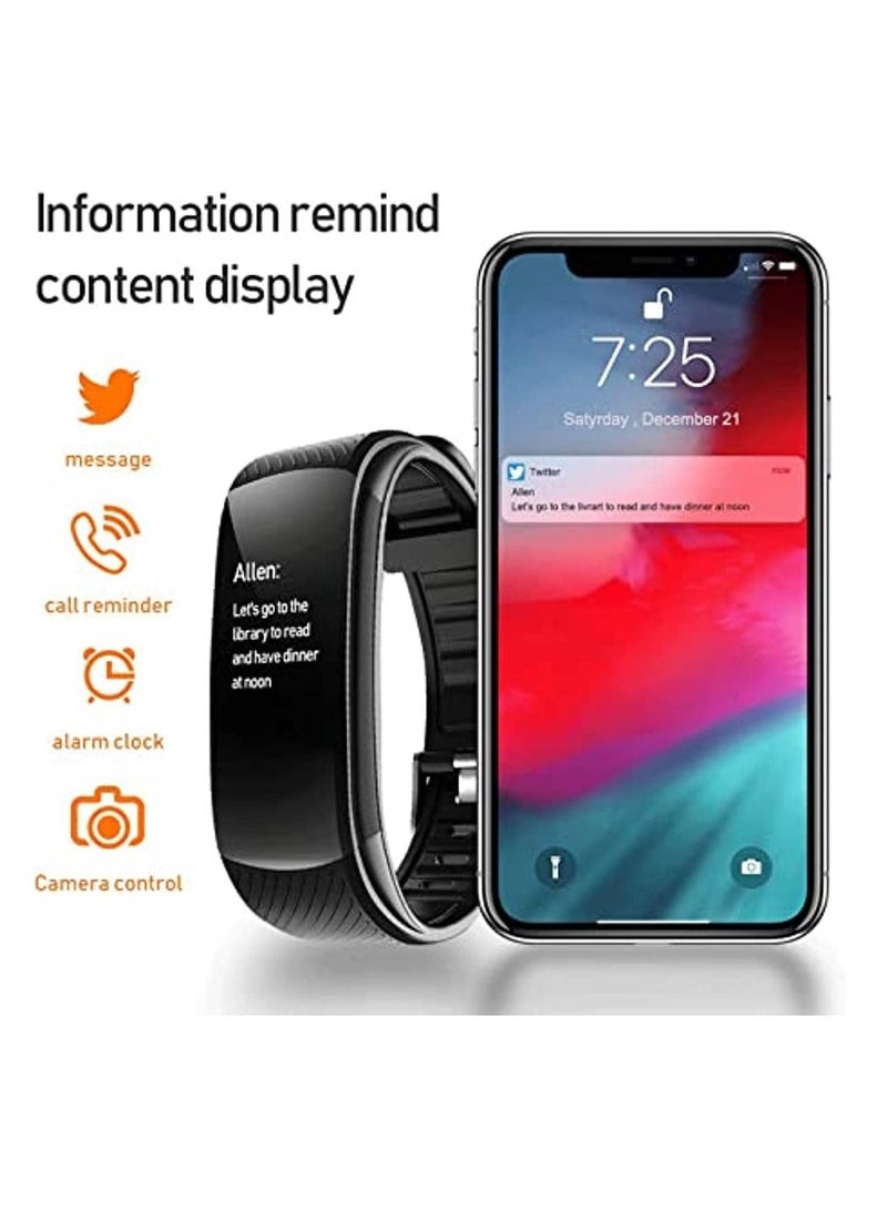 Fitness Tracker Smart Bracelet With Body Temperature Thermometer Oxygen Heart Rate Blood Pressure Monitor Sleep Monitor Step Calorie Counter Pedometer Ip67 Waterproof  - Image 3