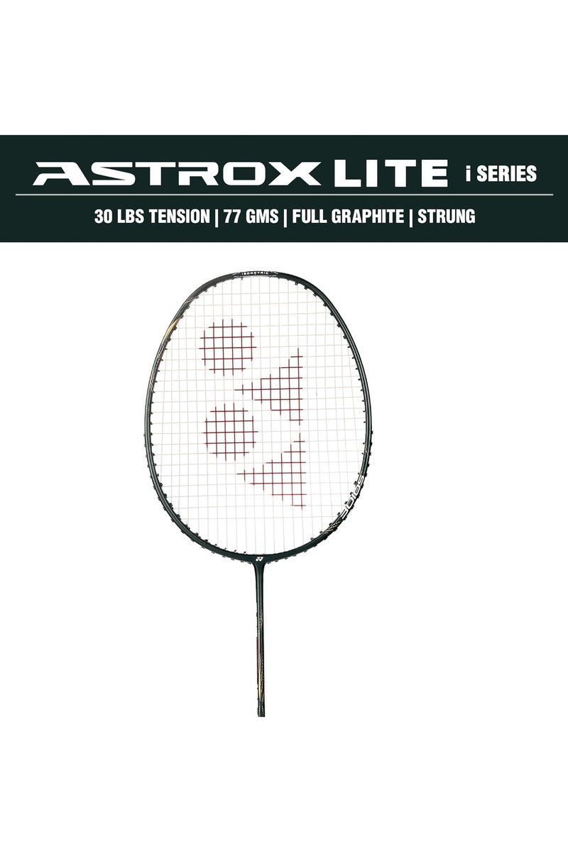 Astrox Lite 43i Badminton Racquet | Color: Dark Green | Size: Standard | Material: Graphite | Grip Size: G4 5U | Lightweight | Isometric Head Shape | Solid Frame & Slim Shaft