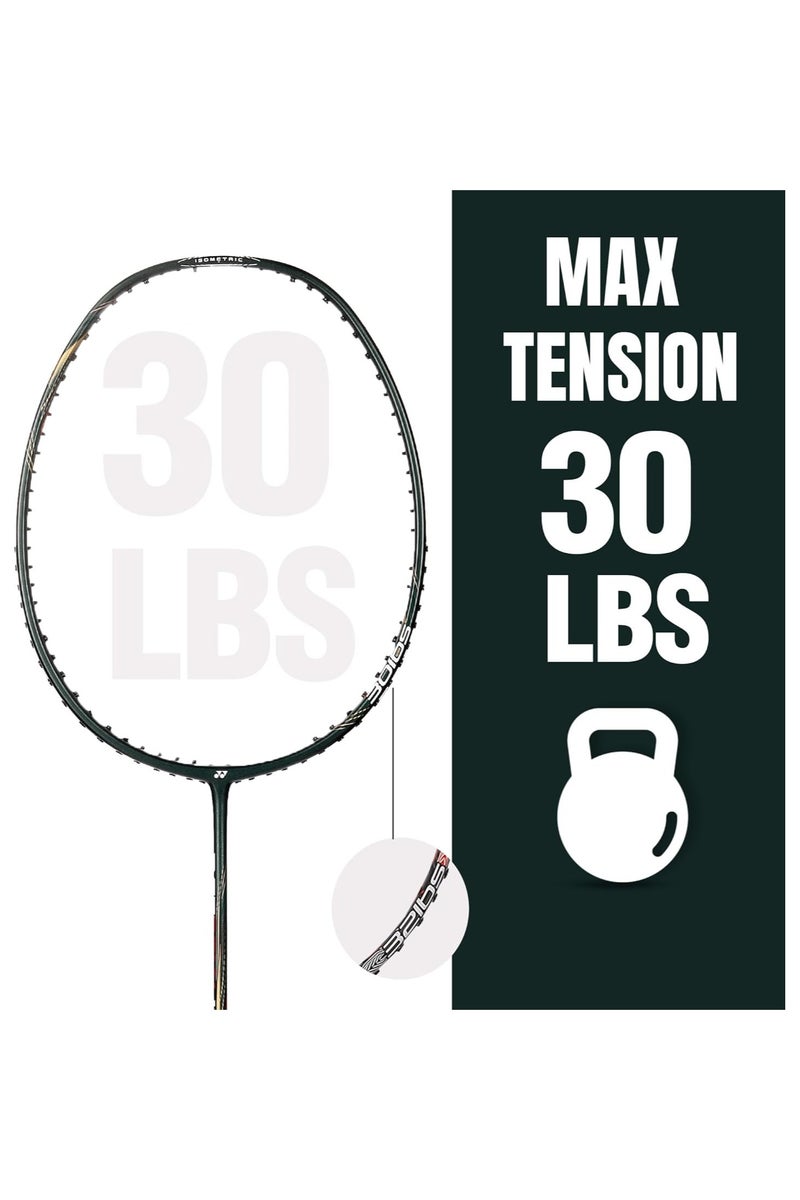 Astrox Lite 43i Badminton Racquet | Color: Dark Green | Size: Standard | Material: Graphite | Grip Size: G4 5U | Lightweight | Isometric Head Shape | Solid Frame & Slim Shaft
