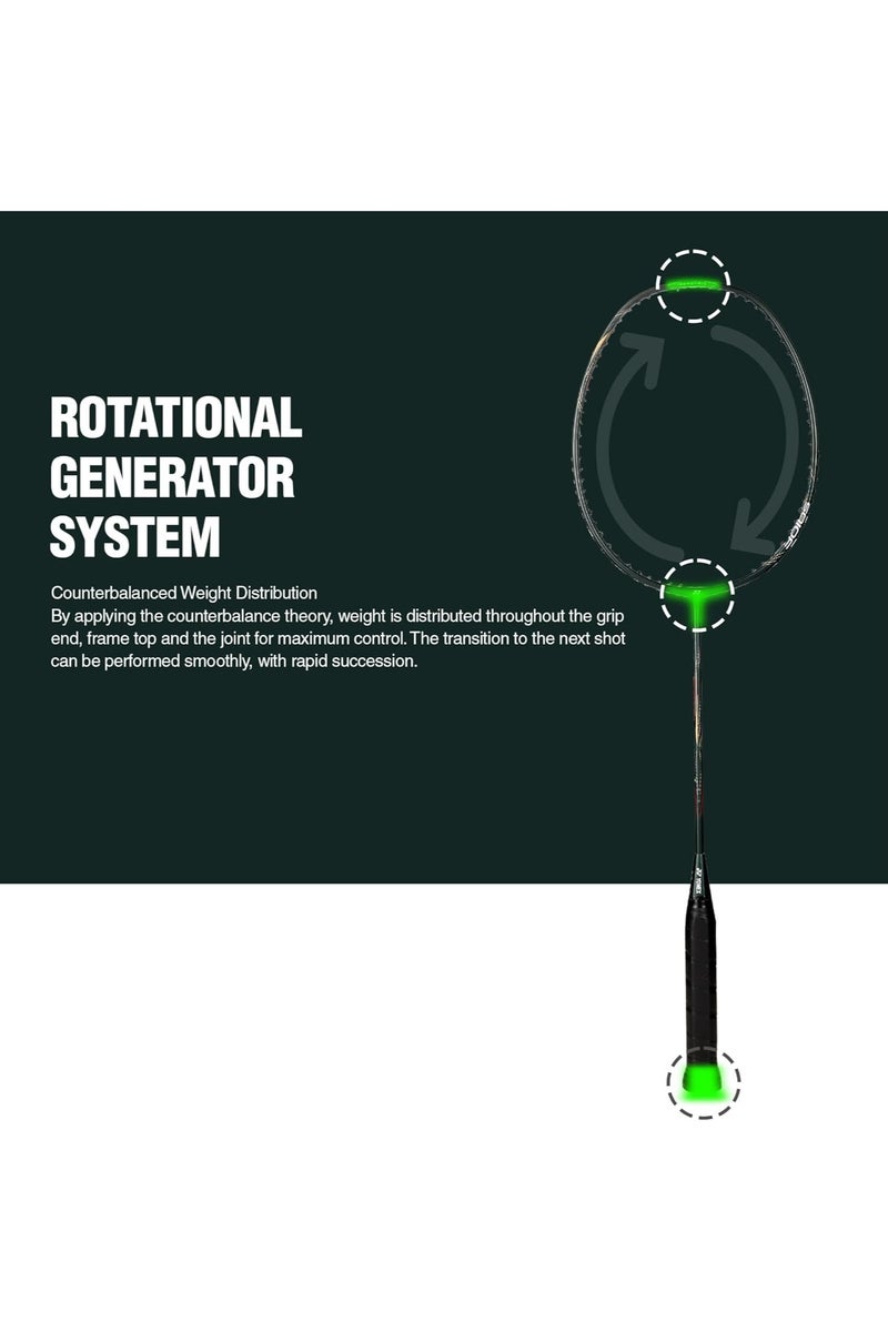 Astrox Lite 43i Badminton Racquet | Color: Dark Green | Size: Standard | Material: Graphite | Grip Size: G4 5U | Lightweight | Isometric Head Shape | Solid Frame & Slim Shaft