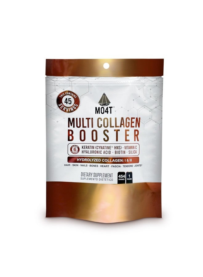 MOMOF4TRANSFORM MOMOF4TRANSFORM Multi Collagen Booster Powder - Extra Strength Collagen Supplement with Added Keratin, Biotin, Hyaluronic Acid, Vitamin C & Silica - Extra Nutrients for Hair, Nails,& Skin -1 Pound  - Image 1