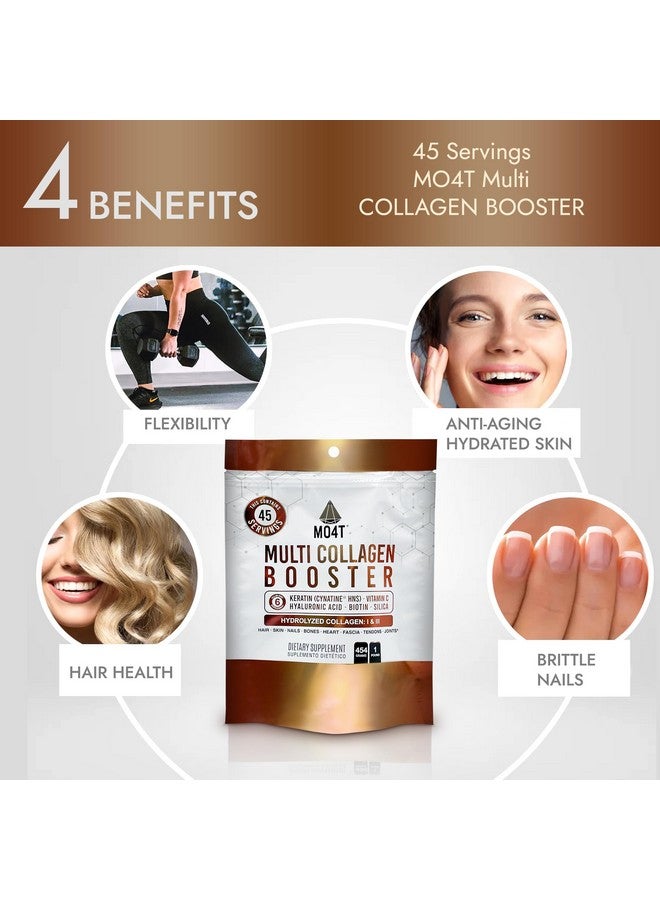 MOMOF4TRANSFORM MOMOF4TRANSFORM Multi Collagen Booster Powder - Extra Strength Collagen Supplement with Added Keratin, Biotin, Hyaluronic Acid, Vitamin C & Silica - Extra Nutrients for Hair, Nails,& Skin -1 Pound  - Image 4