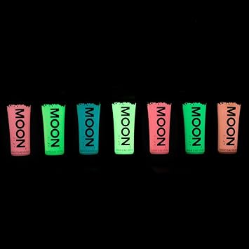 Moon Glow 12ml Glow in the Dark Face Body Paint Set of 7 Phosphorescent Charge to Glow - Image 3