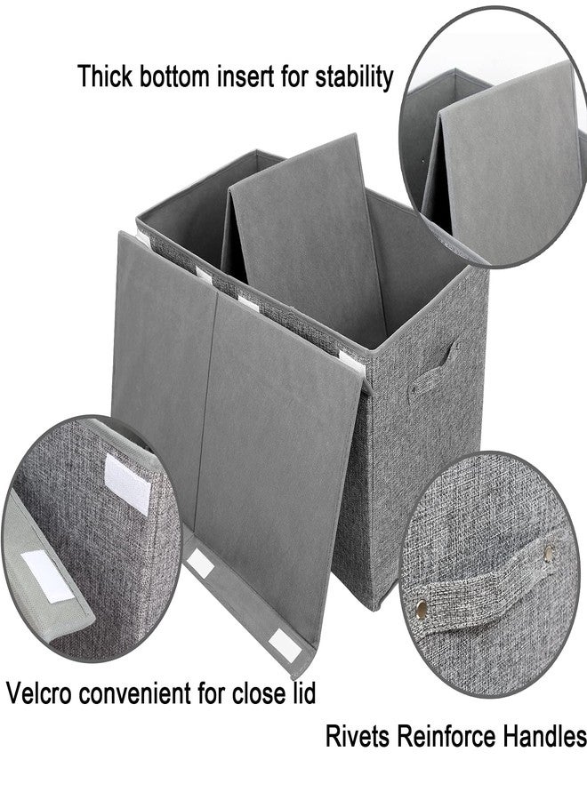 popoly Large Toy Box Chest with Lid, Collapsible Sturdy Toy Storage Organizer Boxes Bins Baskets for Kids, Boys, Girls, Nursery, Playroom, 25"x13" x16" (Linen Gray) - Image 3