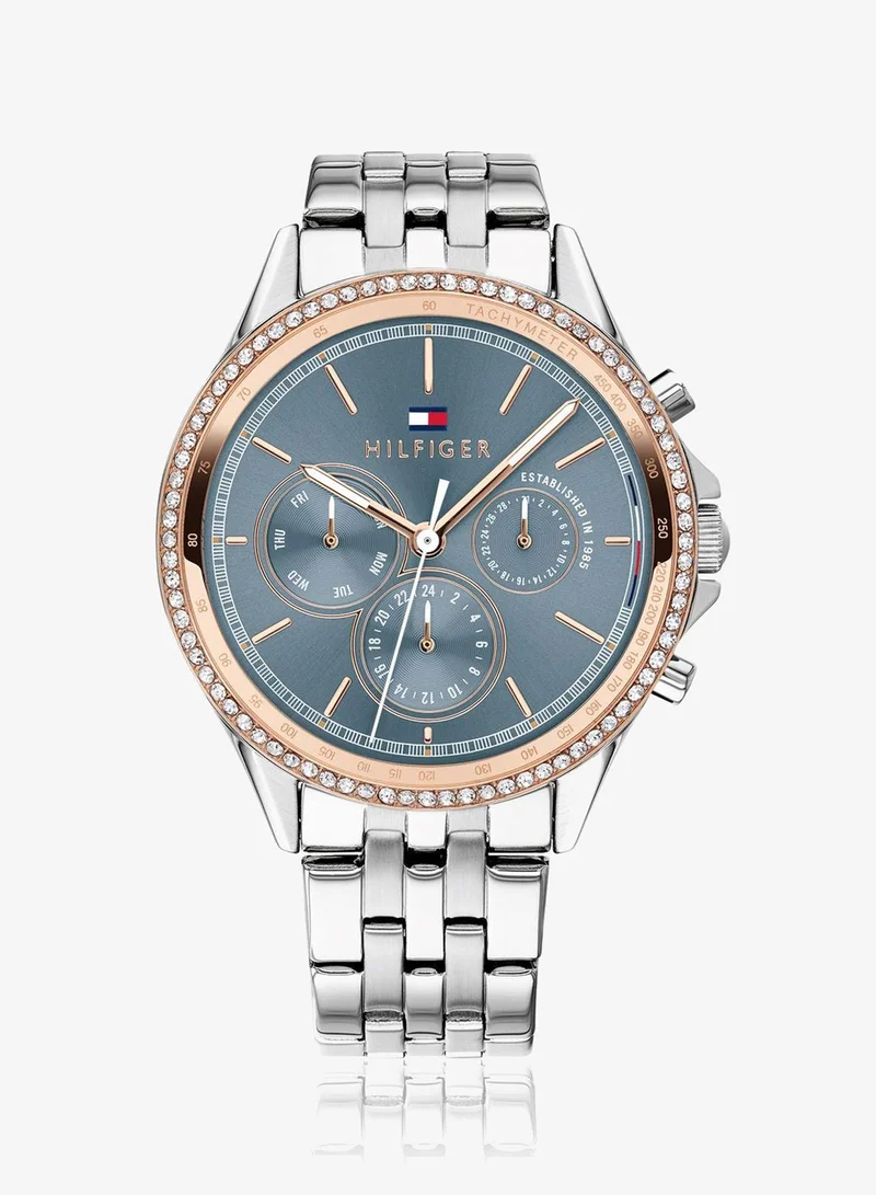 TOMMY HILFIGER Womens Analog Multifunction Quartz Watch With Silver Stainless Steel Bracelet - 1781976