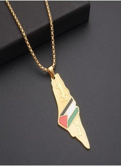 Realfrog 2PCS Palestinian flags map necklace Exquisite accessories for men and women  - Image 3