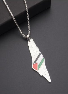 Realfrog 2PCS Palestinian flags map necklace Exquisite accessories for men and women  - Image 5