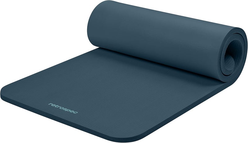 Retrospec Solana Yoga Mat 1" Thick w/Nylon Strap for Men & Women - Non Slip Exercise Mat for Yoga - Image 1