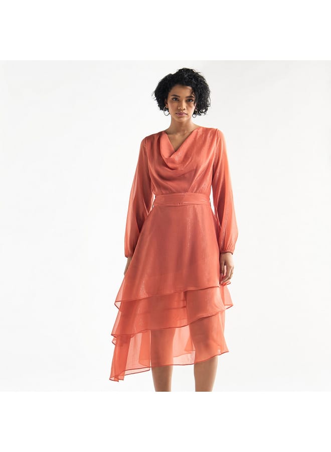 Splash FAV Tiered Chiffon Dress  - Image 2