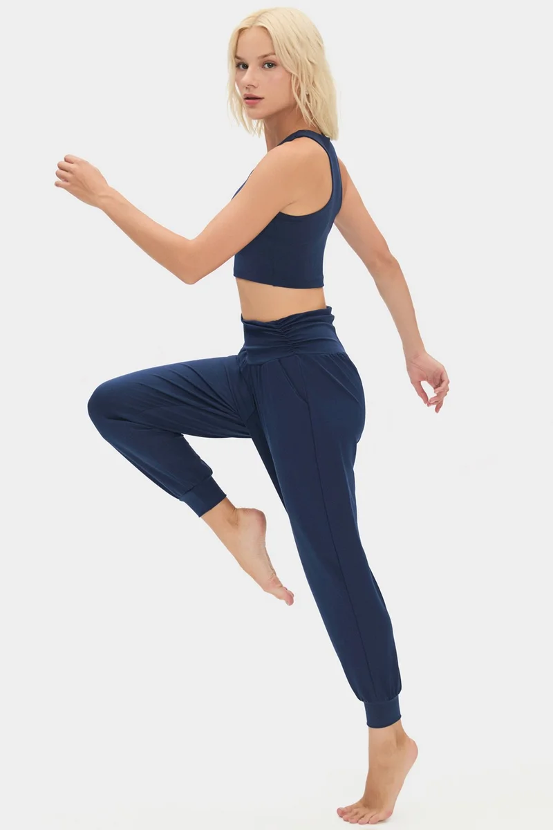 جويستار Women's Beige High Waist Jogger Sweatpants