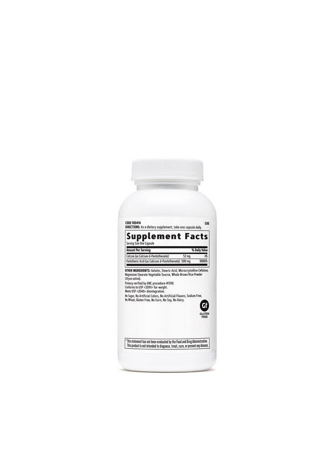GNC Pantothenic Acid 500Mg 100 Capsules Supports In Energy Metabolism - Image 3