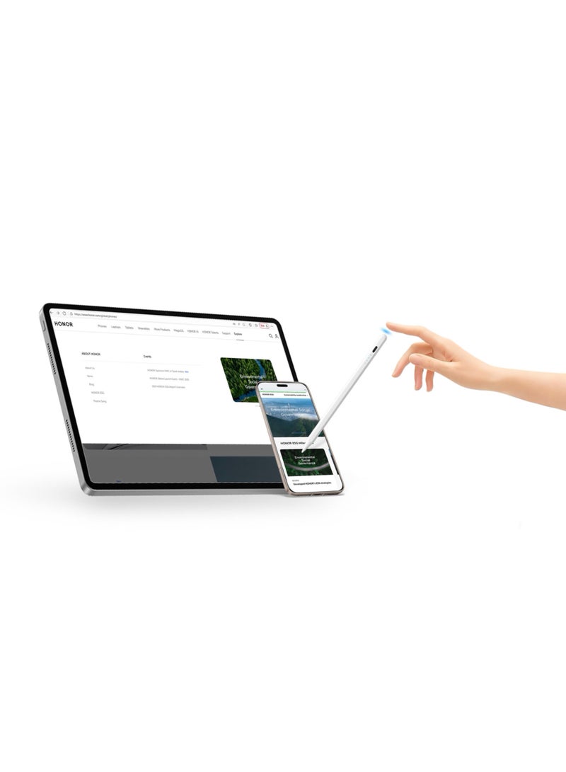 أونور تشويس قلم Honor Choice Pencil Lite متوافق مع الهواتف المحمولة والأجهزة اللوحية، لون أبيض - Image 4