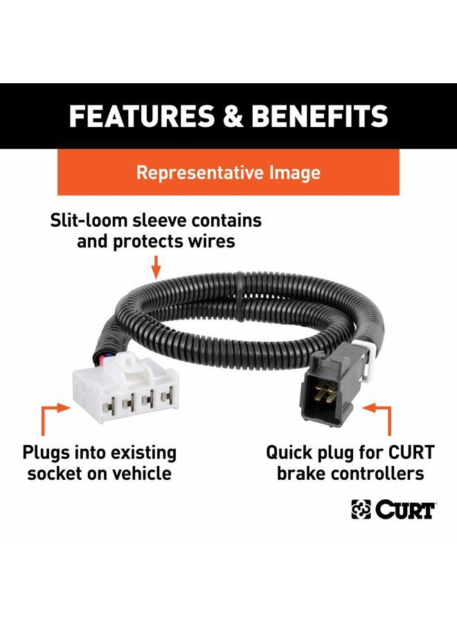 Curt 51452 Quick Plug Electric Trailer Brake Controller Wiring Harness, Select Chevrolet Silverado, Suburban, Tahoe, GMC Sierra, Yukon, Escalade - Image 2