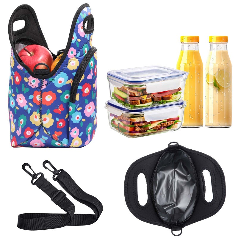 CILLA Neoprene Lunch Bag for Women Insulated Lunch Tote Bags Washable Lunch Container Box for Work Picnic Lightweight Meal Prep Bags for Men - Image 5