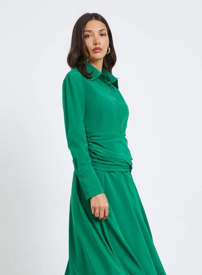 Styli Women Asymmetric Hem A-Line Maxi Dress