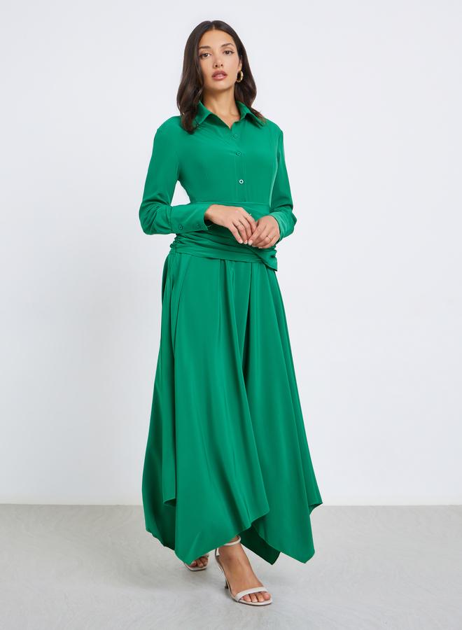 Styli Women Asymmetric Hem A-Line Maxi Dress - Image 3