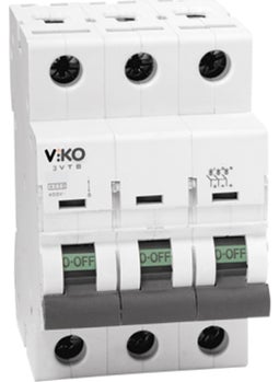 Viko 3x50A Three Phase Fuse 3kA C Automat 3VTB-3C50 