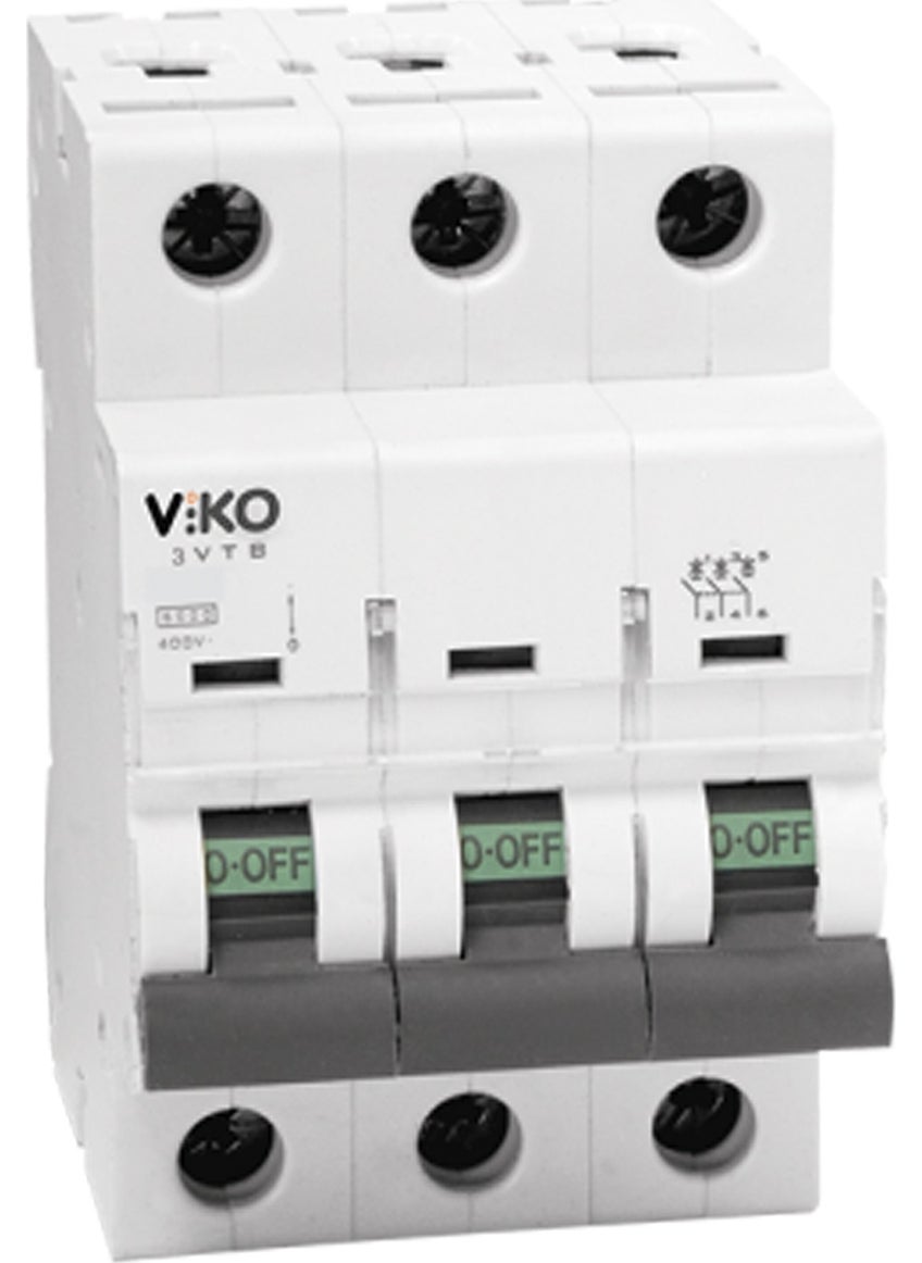Viko - 3x50A Three Phase Fuse 3kA C Automat 3VTB-3C50 - Image 1
