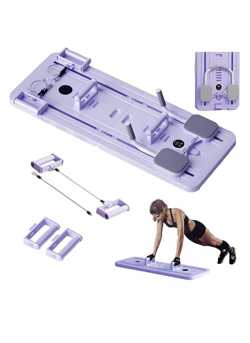 0TO1 TECH Pilates Board, Pilates Reformer Set, 8 in1 Pilates Reformer Machine with Timer, Multi-Purpose Foldable Pilates Reformer Board for Home  - Image 1