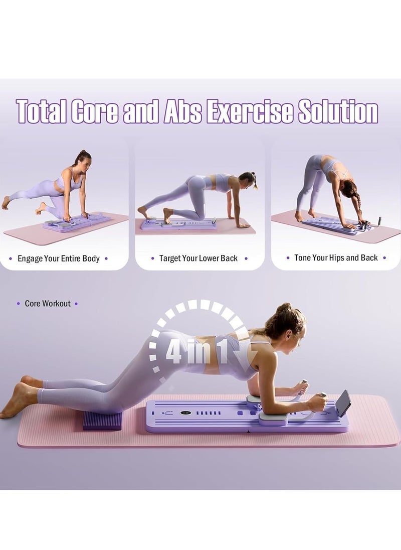 0TO1 TECH Pilates Board, Pilates Reformer Set, 8 in1 Pilates Reformer Machine with Timer, Multi-Purpose Foldable Pilates Reformer Board for Home  - Image 2