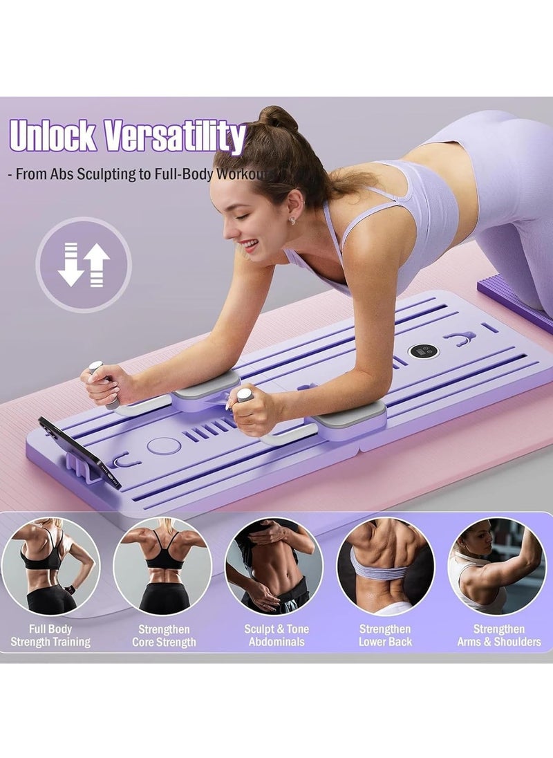 0TO1 TECH Pilates Board, Pilates Reformer Set, 8 in1 Pilates Reformer Machine with Timer, Multi-Purpose Foldable Pilates Reformer Board for Home  - Image 4