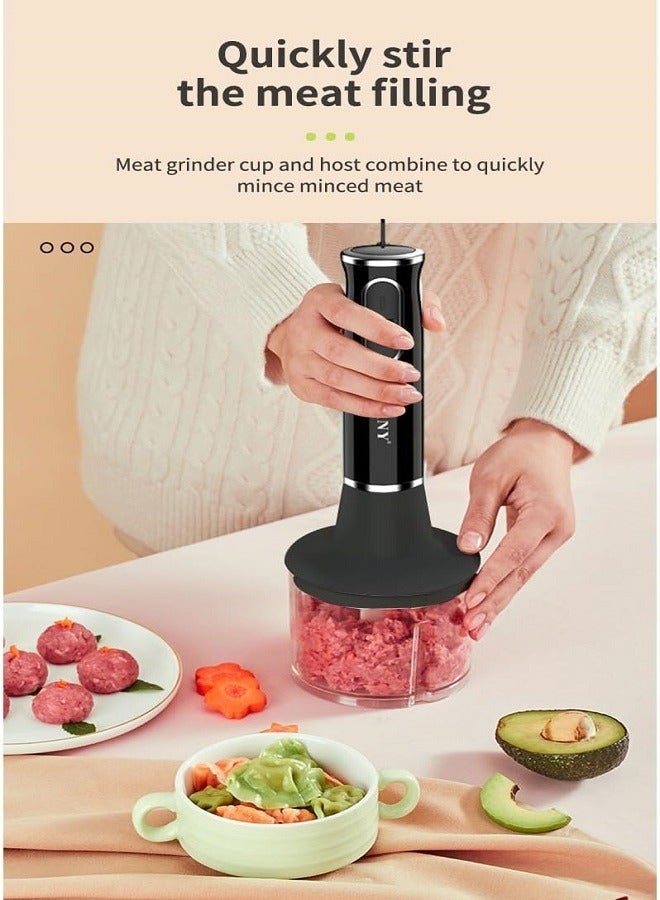 sokany خلاط يدوي متعدد الوظائف 4 في 1 ومحضر طعام ومفرمة كهربائية بقوة 400 وات SK-1721-4 أسود - Image 5