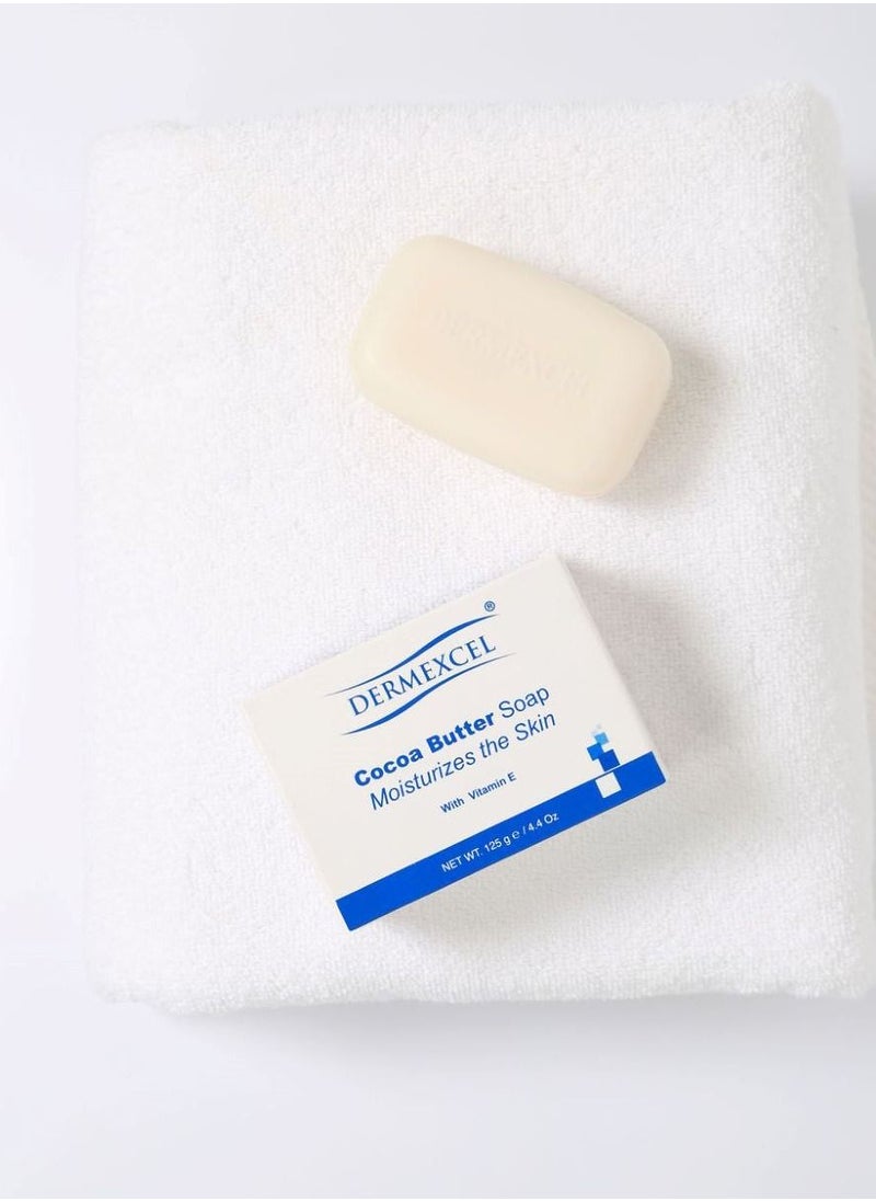 Dermexcel Cocoa Butter Soap With Vitamin E - Cocoa Butter Soap - Skin Nourishing Moisture Soap with Cocoa Butter & Vitamin E-Cocoa Butter Formula with Vitamin E Daily skin Soap  - Image 2