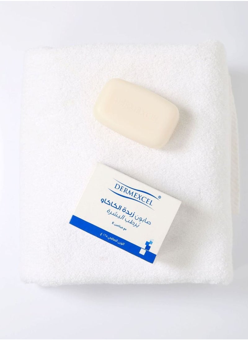 Dermexcel Cocoa Butter Soap With Vitamin E - Cocoa Butter Soap - Skin Nourishing Moisture Soap with Cocoa Butter & Vitamin E-Cocoa Butter Formula with Vitamin E Daily skin Soap  - Image 3