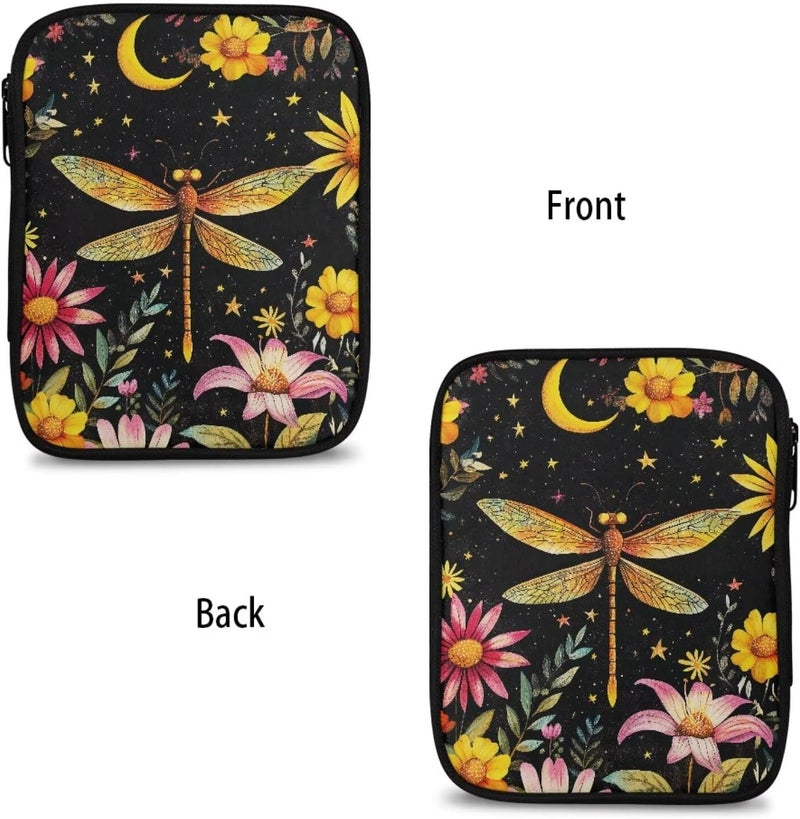 Vanideaoty Dragonfly Crochet Hook Case Lightweight Floral Crochet Organizers and Storage Soft for Travel Outdoors Home Easy to Wash - Image 4