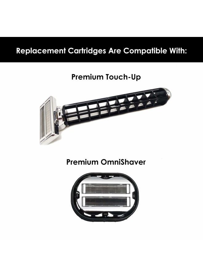 Omnishaver Premium Replacement Cartridge Refill Kit with One Blade Removal Tool - An Alternative to Disposable, Self Cleans & Strops During Use - Durable Smooth & Comfortable 4 Cartridges - Image 2