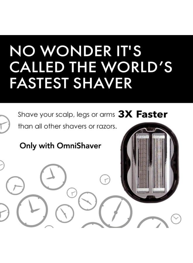 Omnishaver Premium Replacement Cartridge Refill Kit with One Blade Removal Tool - An Alternative to Disposable, Self Cleans & Strops During Use - Durable Smooth & Comfortable 4 Cartridges - Image 4