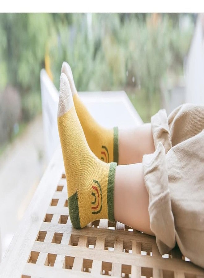 Yanwenx Socks for Kids, Boys, Girls, Cute Design, Cotton, 5 Pairs of Different Patterns, Children's Socks 2-8 Years - Image 3