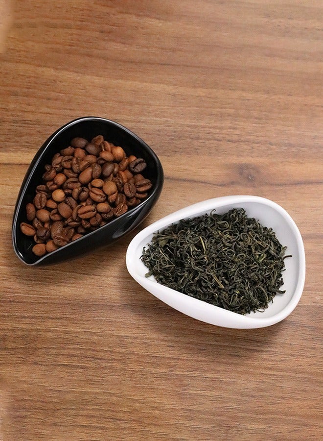 بيوينتي طقم صحن عرض حبوب القهوة الأبيض المكون من ثلاث قطع مع بخاخ وملعقة لمناظر متعددة - Image 3