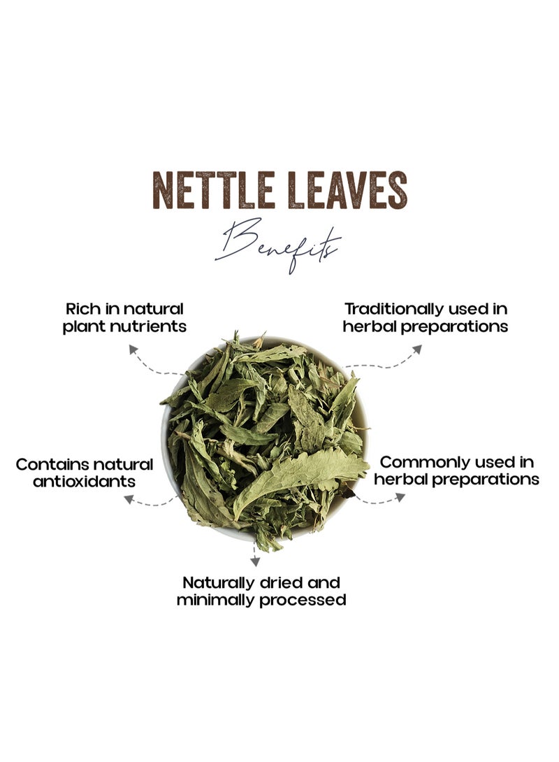 OGOC Nettle Leaves Dried Herbal Leaves Stinging Nettle Leaf Aromatic Green Leaves Traditional Culinary Herb Pantry Essential For Tea Soups Seasoning Cooking - Image 2