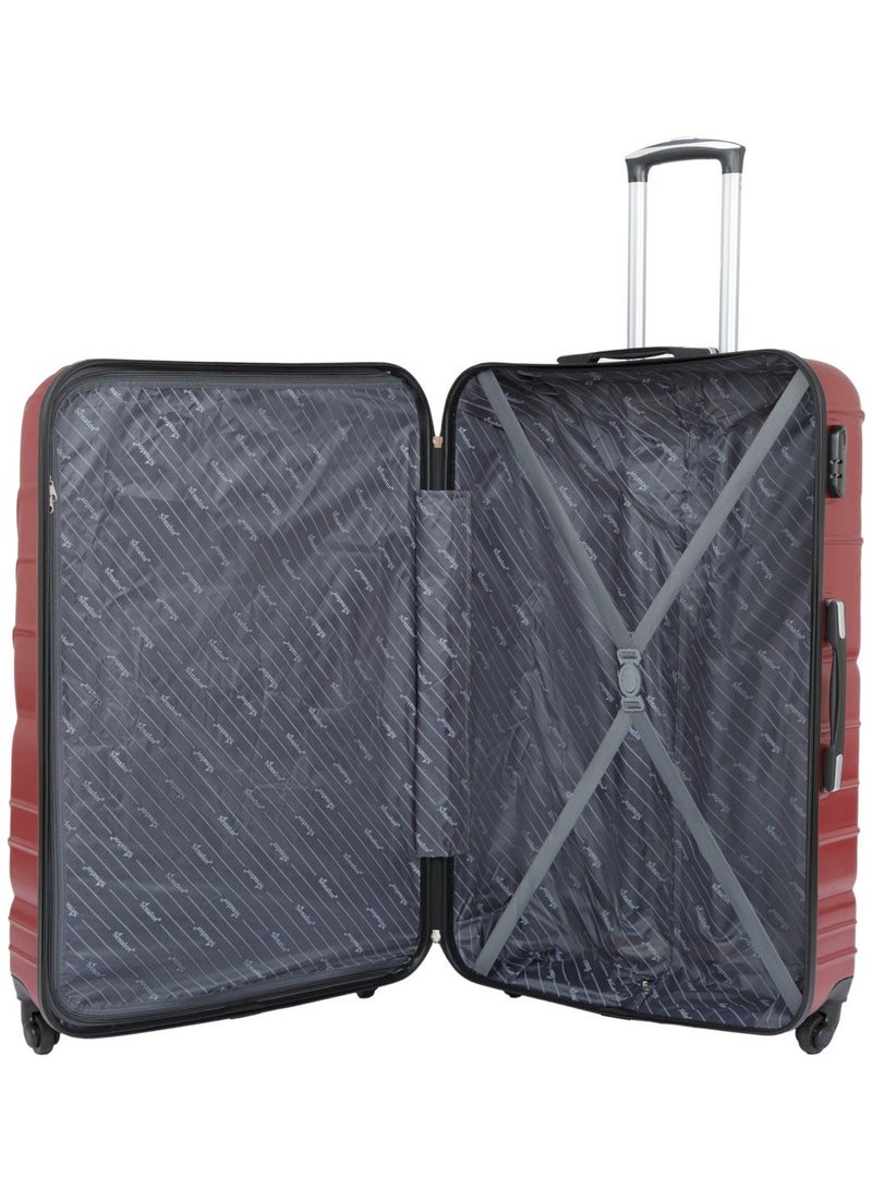 SENATOR Hard Case Travel Bag Luggage Trolley for Unisex ABS Lightweight Suitcase with 4 Spinner Wheels KH115 Burgundy - Image 4