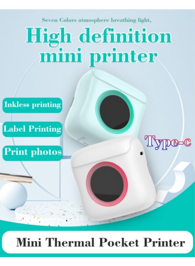 Captaintech Mini Portable Bluetooth Thermal Printer, Wireless Sticker and Photo Printer for Learning and Office Use - Image 2