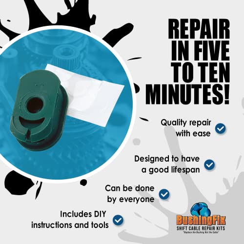 BushingFix.com BushingFix SB1Kit - Saab 9-5 Replacement Bushing for Automatic Transmission Shift Cables, Easy Repair Kit Automotive Replacement Transmission Shift Cables, Transmission Shift Cable Bushing Repair Kit - Image 3