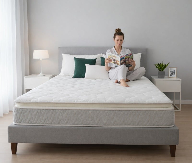 ريكسال هوم مرتبة Euro Seren بارتفاع 20 سم مع Pillow Top ونظام زنبركات الجيب، تخفيف الضغط وعزل الحركة، دعم طبي متوسط الصلابة لنوم صحي – مقاس كوين 150 × 200 سم - Image 5