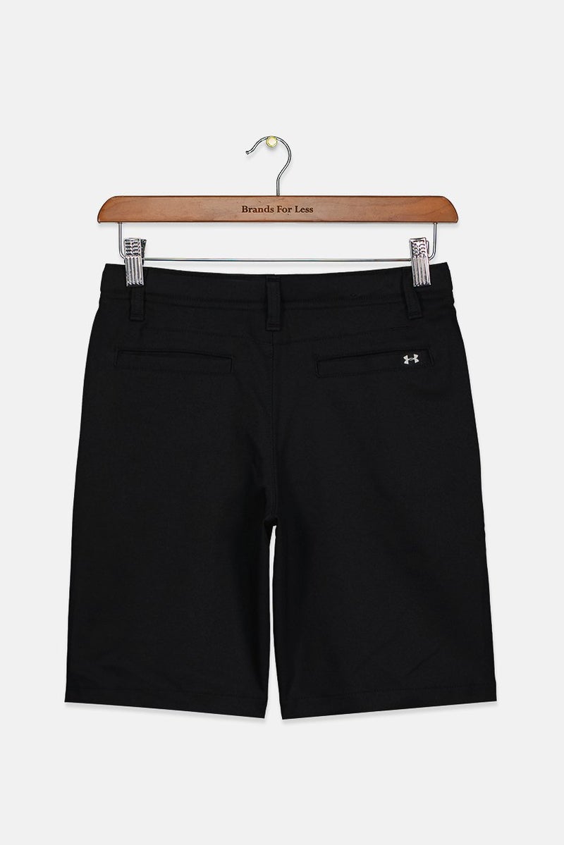UNDER ARMOUR Kids Boy Plain Four Pocket Shorts, Black - Image 2