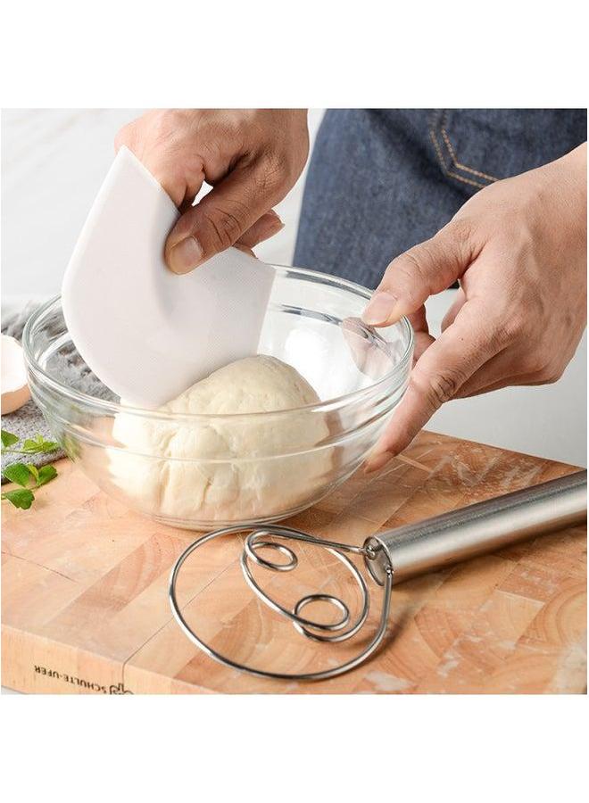 Stainless Steel Coil Flour Beater Mixer And Manual Egg Salad Side Dish Cold Mix Mixer-Color:304 Double Ring Stirrer  - Image 5