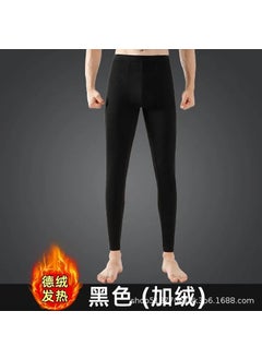 Generic Mens Thermal Velvet Underwear Autumn Pants[1 New de Velvet] Black [1 New de Velvet] Black 